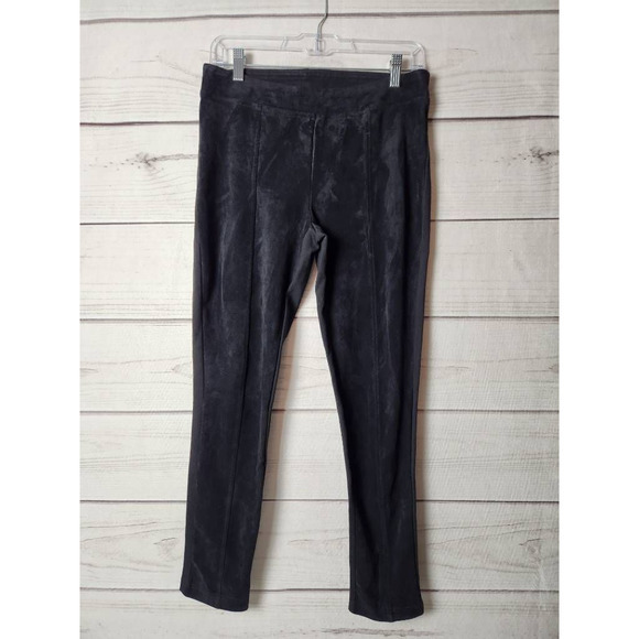 Calvin Klein Womens Leggings‎ Black Mid Rise Stretch Full Length Rayon Blend S - Picture 1 of 7
